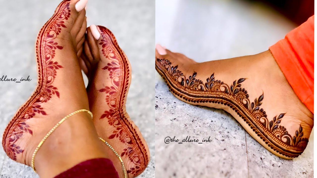 Simple Foot Mehndi Design Bridal