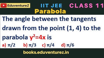 The angle between the tangents drawn from the point (1, 4) to the parabola y2=4x is: a)  π/2  b) π/3
