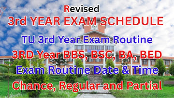 TU 3rd Year Exam Routine 2082 | BBS, B.Ed, B.Sc, BA | How to Check TU 3rd Year Exam | exam schedule