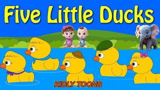 DUCK Songs | Five Little Duck | Duck Song Cartoon Video  | Alphabet Cartoon Video |