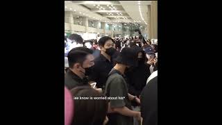 Jisung gets knocked down by fans (?) at the airport! screenshot 3