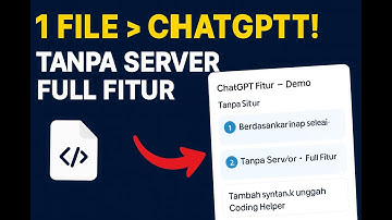 Bikin Aplikasi ChatGPT Hanya 1 File HTML