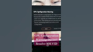GPU Configuration Warning DaVinci Reslove 19 SOLVED #davinciresolve #shorts