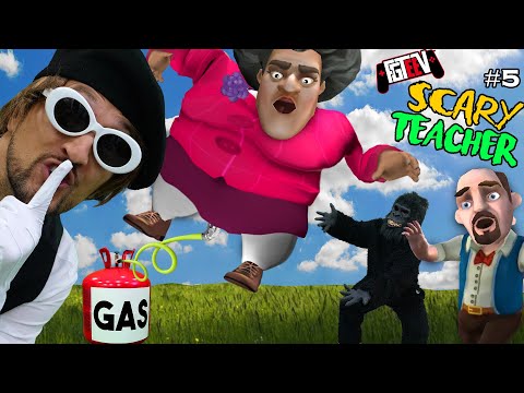 SCARY TEACHER vs. FAT GAS!  FGTeeV Ruined her Date Again! (Miss T Chapter 5 Gameplay / Skit)