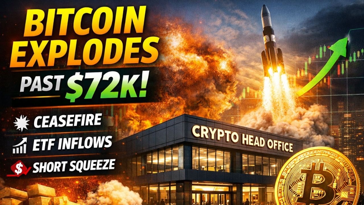 Explodus 🚀 Bitcoin EXPLODES Past $72K! Ceasefire, ETFs & Short Squeeze Explained ...
