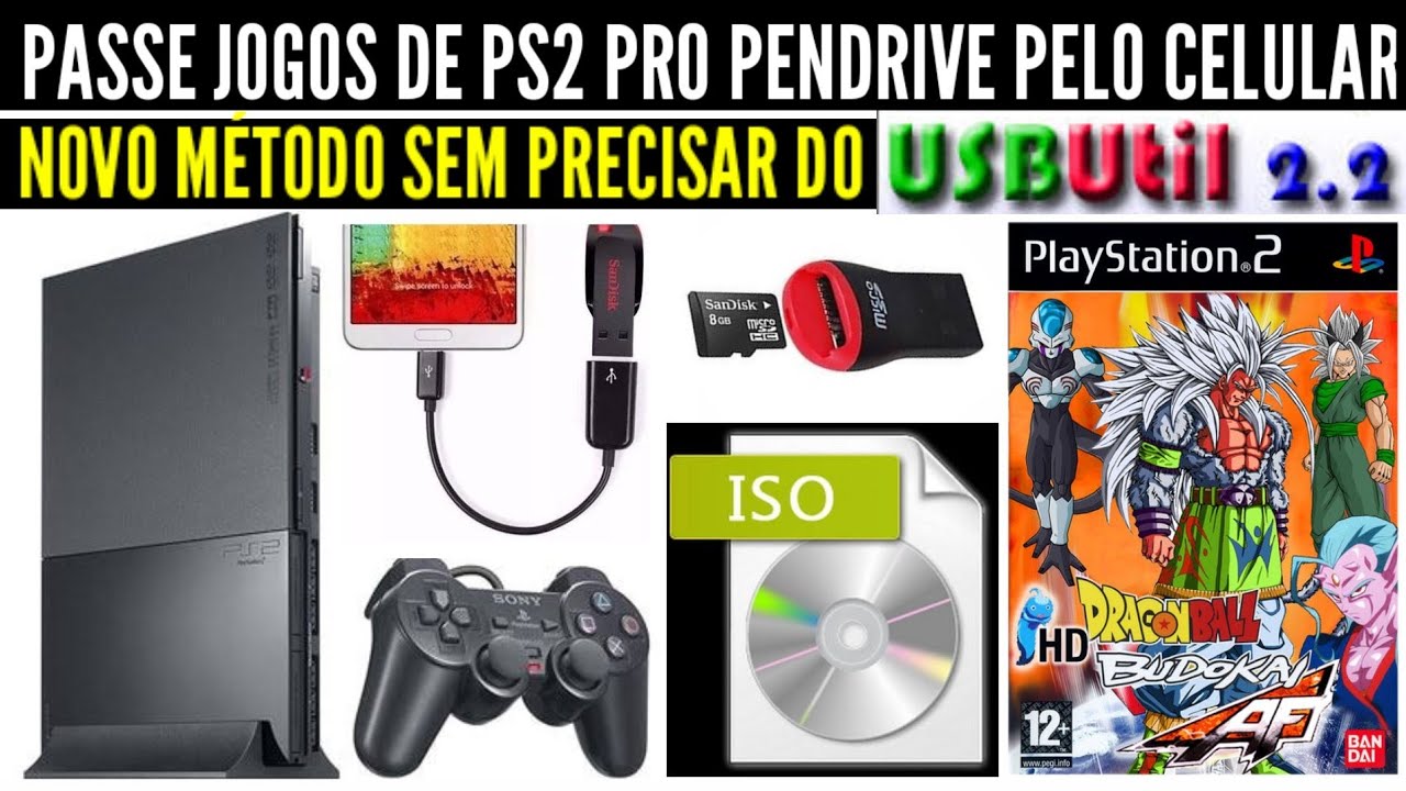 É possivel passar jogos de ps2 para pendrive no celular? E como