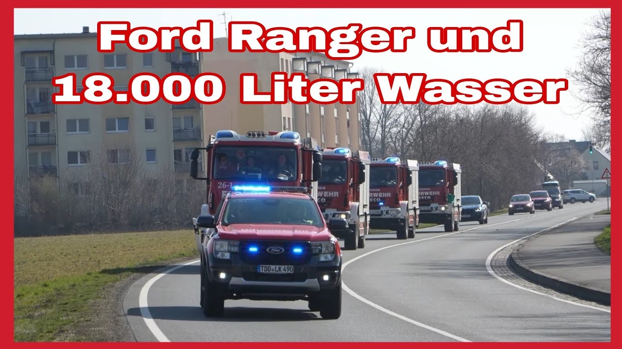 🚨NEUER FORD RANGER KdoW Löschzug Waldbrandbekämpfung Nordsachsen mit 4x TLF 20/40-W🚒