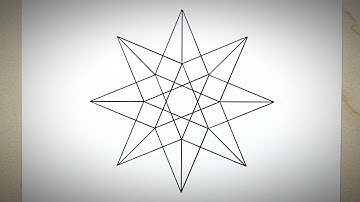 Simple Eight Point Star Line Design for Kids | How to draw Simple Star Drawing Pattern | Learn & Art