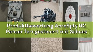Produktbewertung AoreSpty RC Panzer ferngesteuert mit Schussfunktion, Airsoft BBS &amp; Wasserbomben, 36