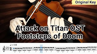 Attack on Titan OST - Footsteps of Doom (Violin Sheet)