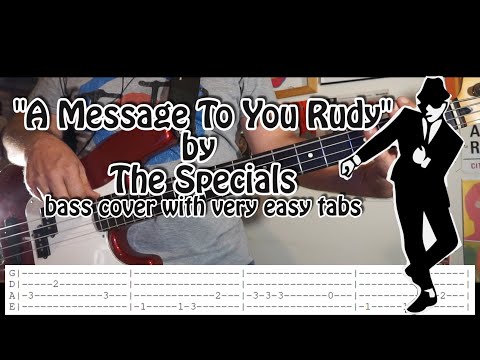 "A Message To You Rudy" The Specials - bass cover with very  easy tabs