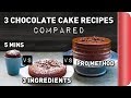 3 Chocolate Cake Recipes COMPARED Ft. Rosanna Pansino!