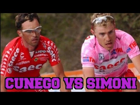 Video La rivalità tra Damiano Cunego e Gilberto Simoni al Giro d'Italia 2004