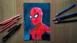 How to draw Spiderman with pencil | Spiderman far from home drawing | for beginners