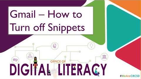 GMail How to Turn off Snippets