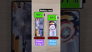 Samsung Galaxy Z Flip 7 vs iPhone 17 Pro battery test!