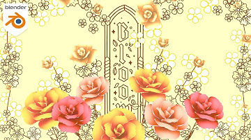 Blooming Roses in Blender 3D with Grease Pencil & Geometry Nodes - Breakdown and Free Download