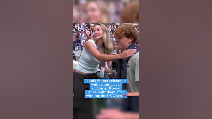 Jannik Sinner celebrated with Anna Kalinskaya after winning the US Open ❤️ #shorts