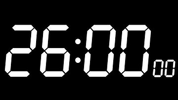 26 Minute Timer | 26 Minute Countdown Timer (White Big Digit) *No ads during the video*