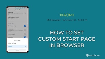 How to Set Custom start page - Xiaomi Mi Browser [Android 11 - MIUI 12]
