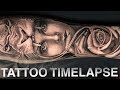 TATTOO TIME LAPSE | LION ROSE GIRL PORTRAIT | CHRISSY LEE