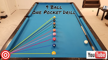 One Pocket 9 Ball Line Drill - Difficulty Level 6.5/10