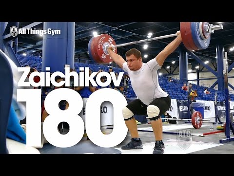 Alexandr Zaichikov 180kg Snatch 2015 World Weightlifting Championships Training Hall