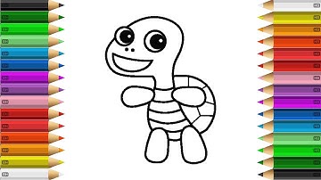 Vẽ Tranh Tô Màu Con Rùa | How To Draw A Turtle | Mix TV #377