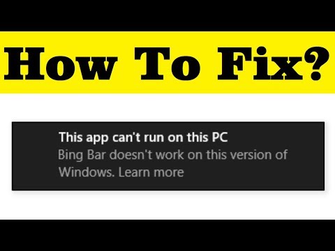 How To Fix This App Can't Run On Your Pc || Windows 10/8/7