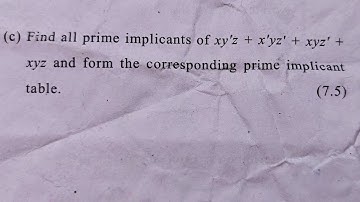 Discrete Mathematics PYQs solved | Sem 3 | Prime Implicants| DU | Bsc. maths