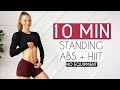 10 MIN STANDING ABS + HIIT (Equipment Free Fat Burn)