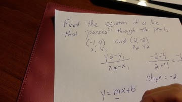 Finding a linear equation that passes through 2 points