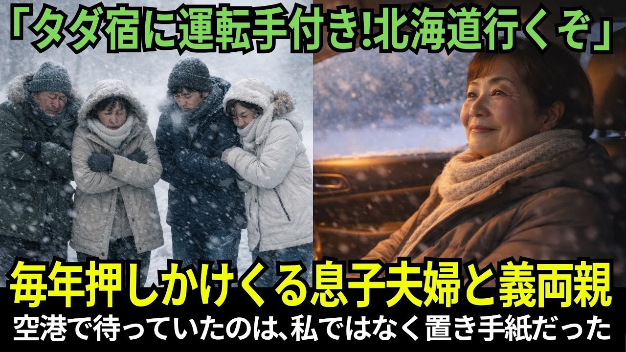 【スカッと】真冬の北海道で“無料宿”扱いされた母が、迎えに行かなかった結果【シニアライフ】【60代以上の方へ】