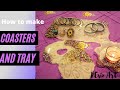 How to make resin coasters and tray | Resin coasters | Resin art  #theclassart