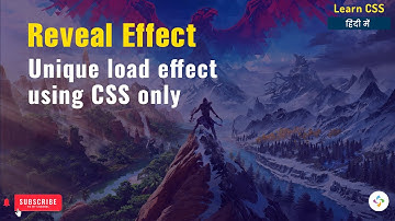 Cool Ink Animation Reveal Effect with CSS only #inkAnimation #reveal effect