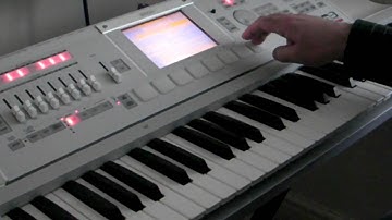 Korg M3 61 trying out the EXB-Radias board using the pads HD