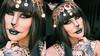 CleoCatra- Cat Halloween Makeup Tutorial Chrisspy