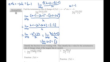 AP Calculus 2.1: Average and Instantaneous Rate of Change