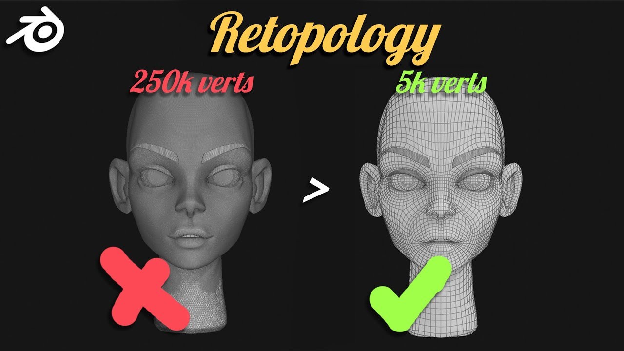 How to Retopology a Face | 2.8 Beginner Tutorial | Introduction - YouTube