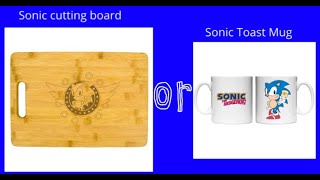 Sega Products part 1: Sonic Cutting Board or Sonic Toast Mugs? #sega #segaproducts