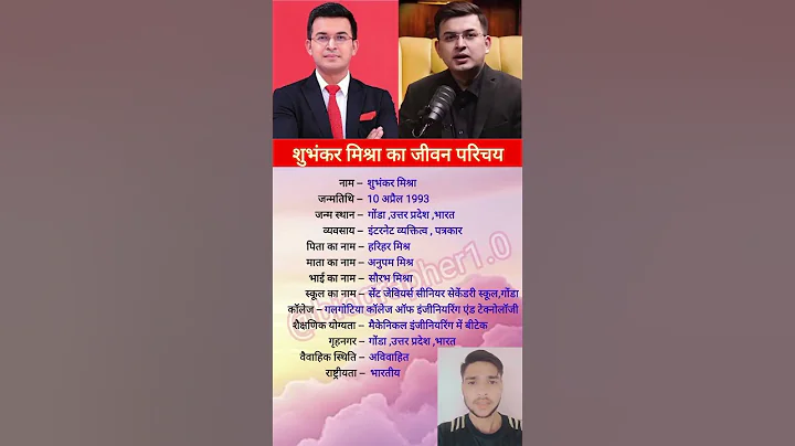 Shubhankar Mishra biography | Shubhankar Mishra #youtubeshorts