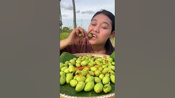 Thumbnail of Eating tiny mango with dry spicy salt  #epiceating #tropicalfruit #food #epiceats #foodrecipes