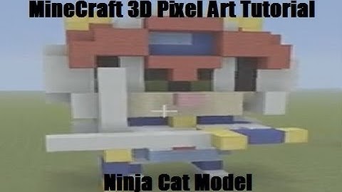 MineCraft 3D Pixel Art Tutorial - Ninja Cat Model