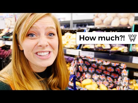 How much do groceries cost in England?