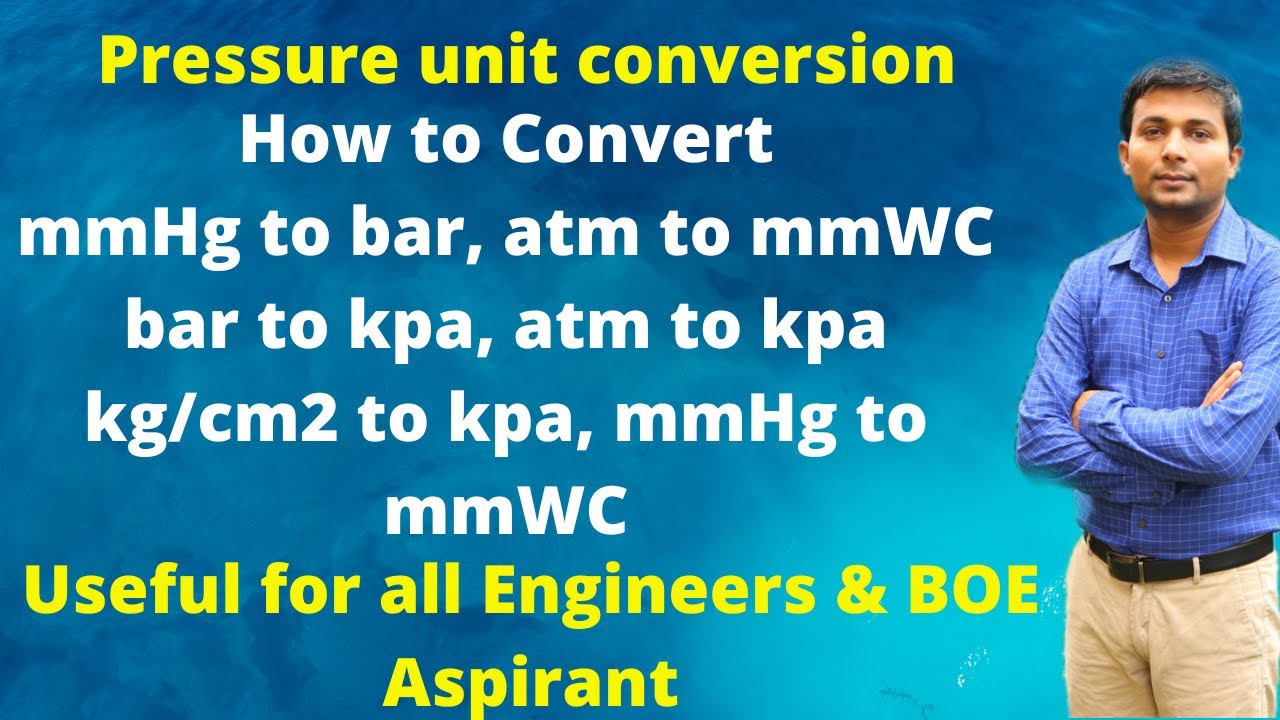 Pressure Unit Conversion In Hindi MmHg To MmWC MmWC To Atm MmHg 