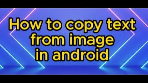 How to copy text from image in android