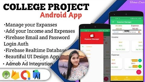 How to Create College Project App | Expanse Manager Android App
