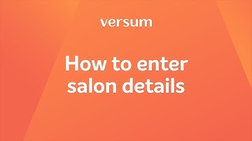 How to enter salon details in Versum salon software