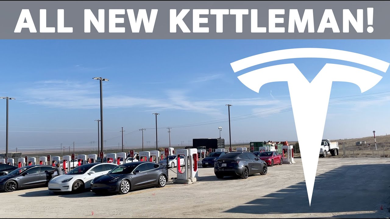 First Look All NEW Kettleman City Tesla Supercharger! YouTube