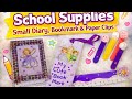 Beautiful school supplies diary,book mark and paper clips with purple color 💜💜